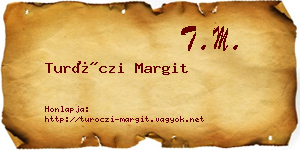 Turóczi Margit névjegykártya