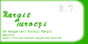 margit turoczi business card